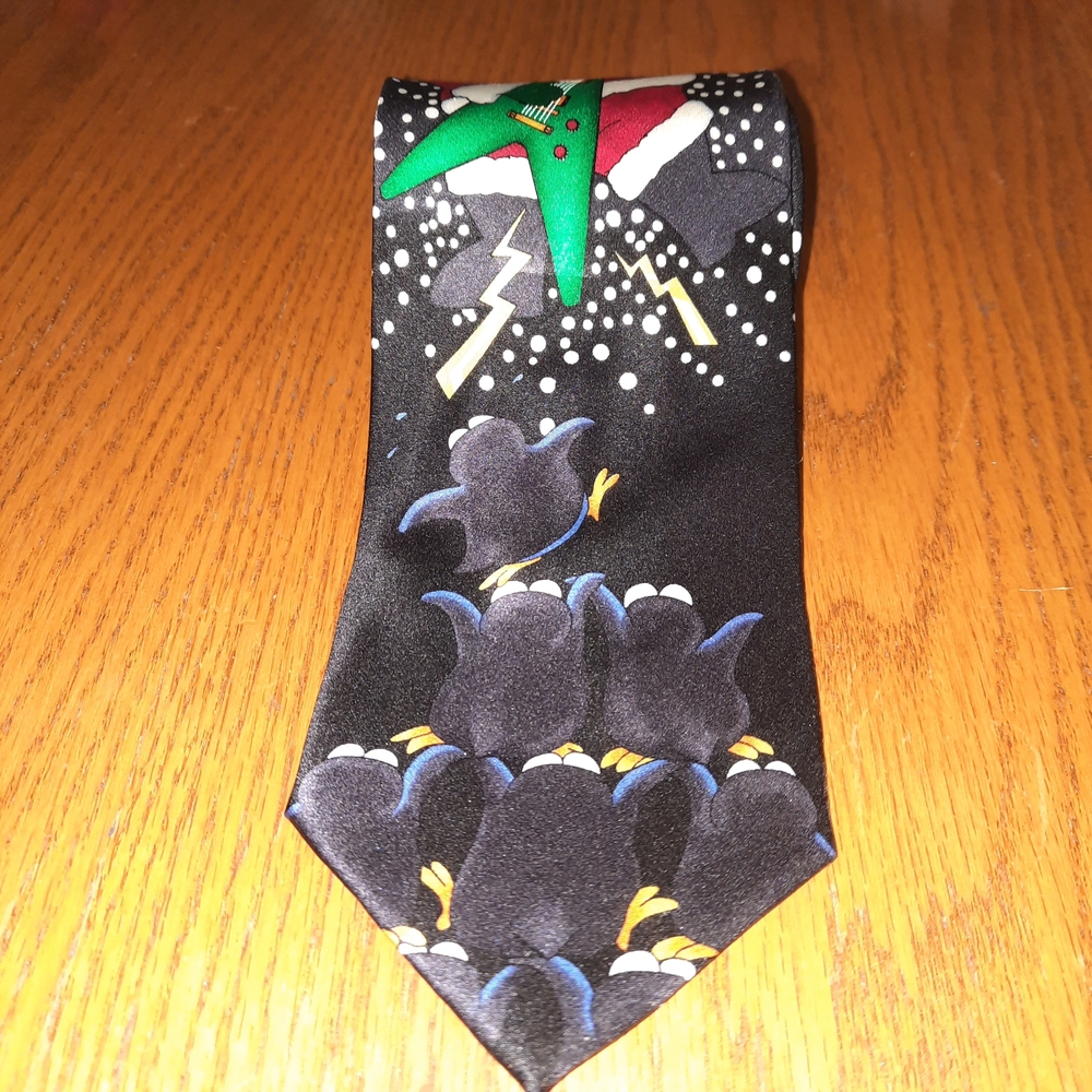 Polar Pals Rocking Santa Tie | Festive Christmas Holiday Men's Accessory